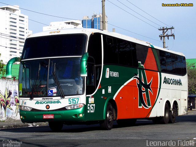 Empresa de Transportes Andorinha 5157 na cidade de São Paulo, São Paulo, Brasil, por Leonardo Fidelli. ID da foto: 2498289.