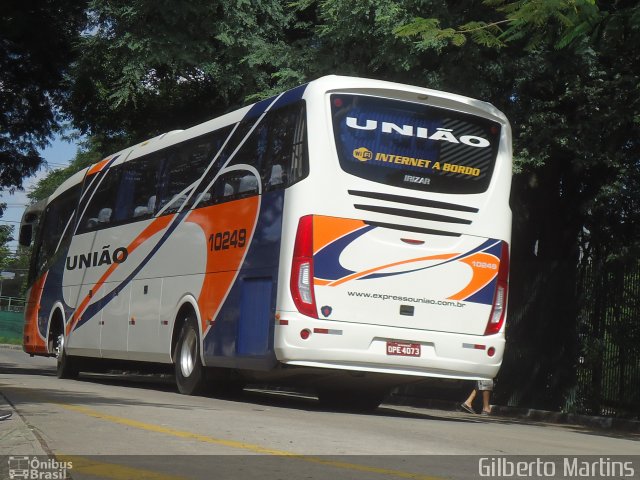 Expresso União 10249 na cidade de São Paulo, São Paulo, Brasil, por Gilberto Martins. Número da foto: #2499882.