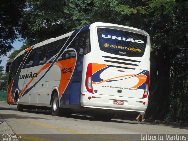 Expresso União 10249 na cidade de São Paulo, São Paulo, Brasil, por Gilberto Martins. ID da foto: 2499882.