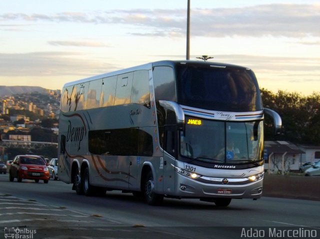 Demp Turismo 1301 na cidade de Belo Horizonte, Minas Gerais, Brasil, por Adão Raimundo Marcelino. ID da foto: 2499584.