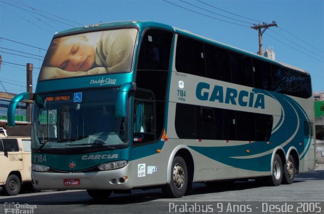 Viação Garcia 7184 na cidade de São Paulo, São Paulo, Brasil, por Cristiano Soares da Silva. Número da foto: #2500363.