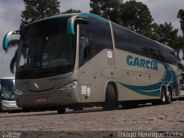 Viação Garcia 7262 na cidade de Curitiba, Paraná, Brasil, por Thiago Henrique Godoi. ID da foto: 2503080.