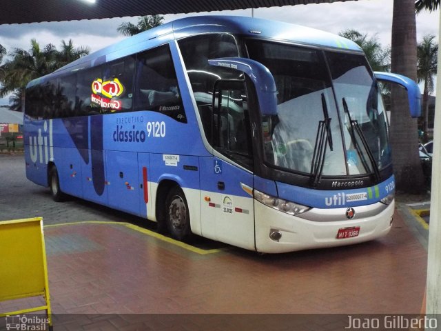 UTIL - União Transporte Interestadual de Luxo 9120 na cidade de Guaratinguetá, São Paulo, Brasil, por Joao Gilberto. ID da foto: 2502677.