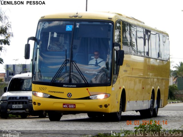 Viação Itapemirim 5097 na cidade de Caruaru, Pernambuco, Brasil, por Lenilson da Silva Pessoa. ID da foto: 2502704.