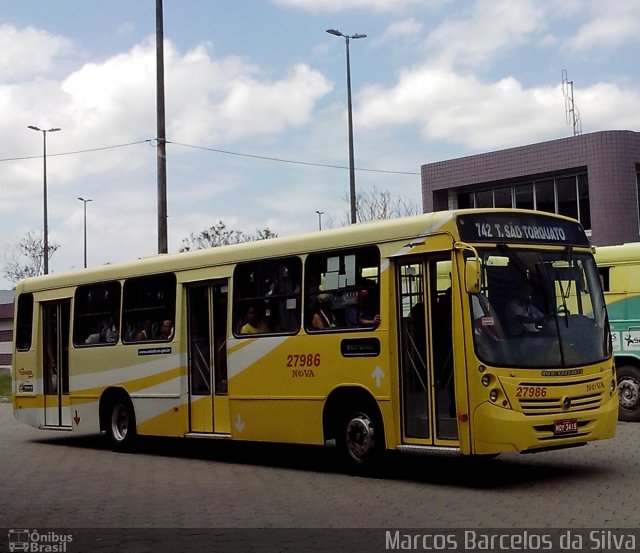 Nova Transporte 27986 na cidade de Cariacica, Espírito Santo, Brasil, por Marcos Barcelos da Silva. Número da foto: #2503642.
