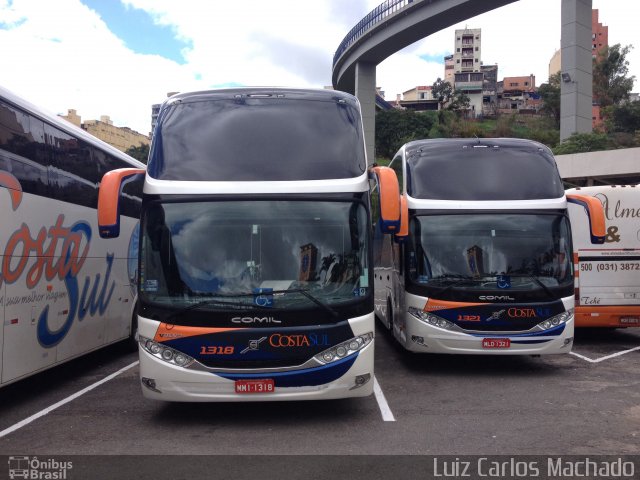 Costa Sul Turismo 1318 na cidade de Aparecida, São Paulo, Brasil, por Luiz Carlos Machado. Número da foto: #2505565.