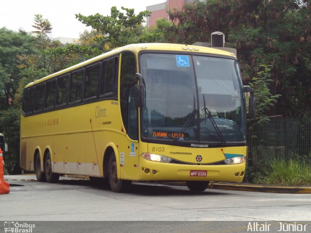 Viação Itapemirim 8103 na cidade de São Paulo, São Paulo, Brasil, por Altair Júnior. ID da foto: 2504524.