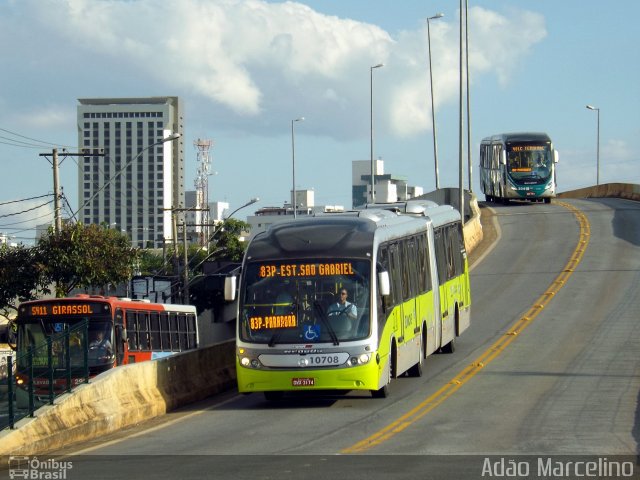 Pampulha Transportes > Plena Transportes 10708 na cidade de Belo Horizonte, Minas Gerais, Brasil, por Adão Raimundo Marcelino. ID da foto: 2505648.