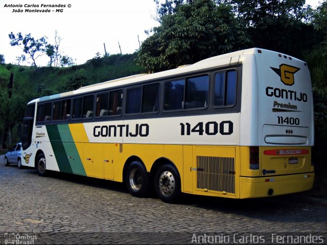 Empresa Gontijo de Transportes 11400 na cidade de João Monlevade, Minas Gerais, Brasil, por Antonio Carlos Fernandes. Número da foto: #2504574.