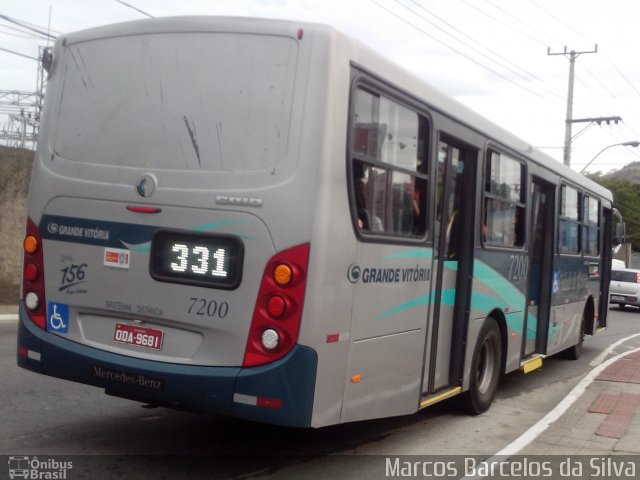 Viação Grande Vitória 7200 na cidade de Vitória, Espírito Santo, Brasil, por Marcos Barcelos da Silva. Número da foto: #2505039.