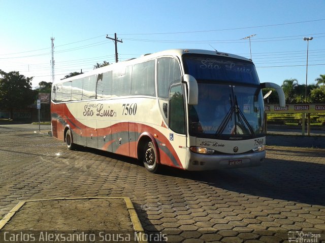 Expresso São Luiz 7560 na cidade de Piranhas, Goiás, Brasil, por Carlos Alexsandro Sousa Morais. Número da foto: #2506193.