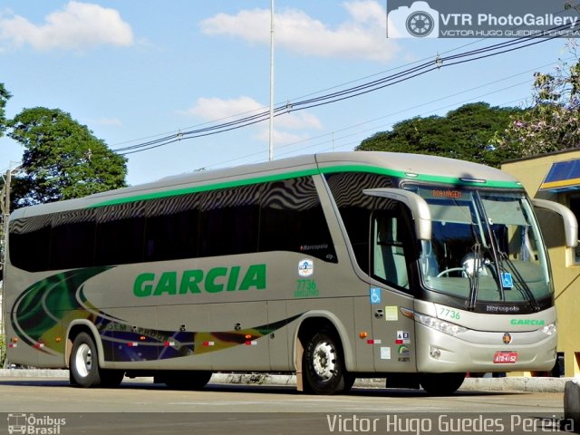 Viação Garcia 7736 na cidade de Maringá, Paraná, Brasil, por Victor Hugo Guedes Pereira. Número da foto: #2505917.