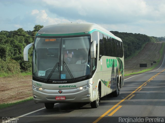 Viação Garcia 7866 na cidade de Santa Tereza do Oeste, Paraná, Brasil, por Reginaldo Pereira. ID da foto: 2505094.