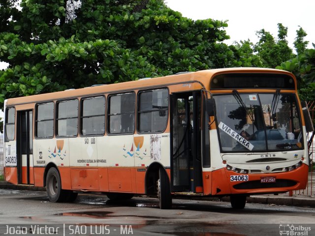 Taguatur - Taguatinga Transporte e Turismo 34-063 na cidade de São Luís, Maranhão, Brasil, por João Victor. Número da foto: #2507563.