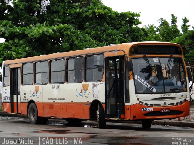 Taguatur - Taguatinga Transporte e Turismo 34-063 na cidade de São Luís, Maranhão, Brasil, por João Victor. ID da foto: 2507563.