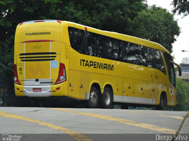 Viação Itapemirim 60537 na cidade de São Paulo, São Paulo, Brasil, por Diego Silva. ID da foto: 2507886.