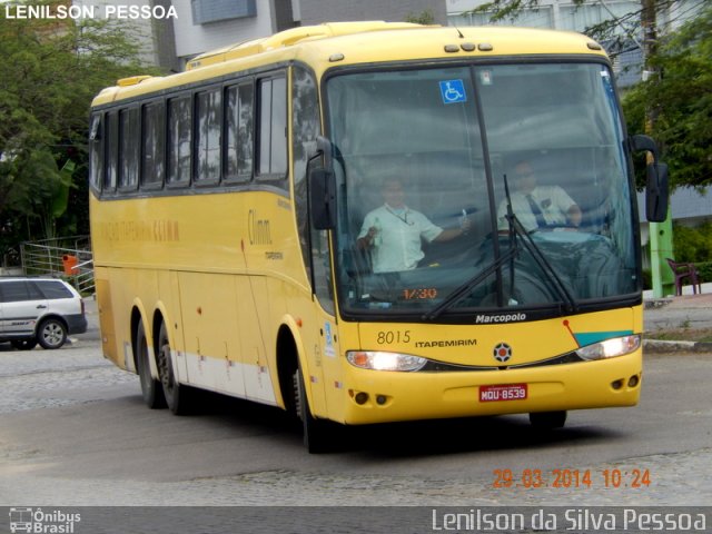 Viação Itapemirim 8015 na cidade de Caruaru, Pernambuco, Brasil, por Lenilson da Silva Pessoa. ID da foto: 2506682.