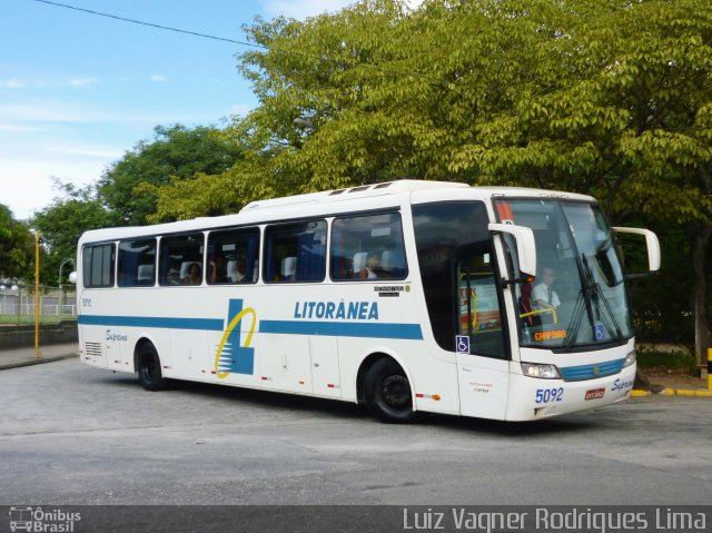 Litorânea Transportes Coletivos 5092 na cidade de São José dos Campos, São Paulo, Brasil, por Luiz Vagner Rodrigues Lima. ID da foto: 2506342.