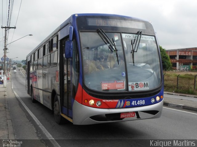 Radial Transporte Coletivo 41.498 na cidade de Itaquaquecetuba, São Paulo, Brasil, por Kaique Martins. ID da foto: 2457725.