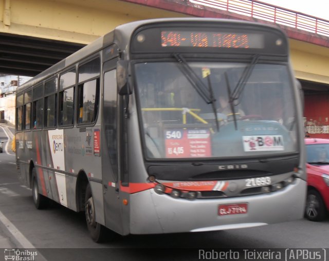 Viação Osasco 21.693 na cidade de Itapevi, São Paulo, Brasil, por Roberto Teixeira. ID da foto: 2458771.