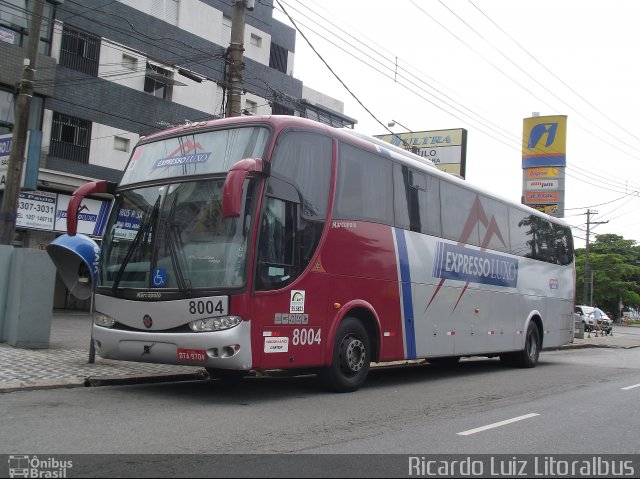 Expresso Luxo 8004 na cidade de Santos, São Paulo, Brasil, por Ricardo Luiz. Número da foto: #2458273.