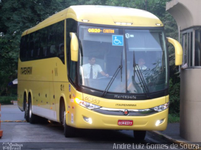 Viação Itapemirim 60553 na cidade de São Paulo, São Paulo, Brasil, por André Luiz Gomes de Souza. Número da foto: #2459823.