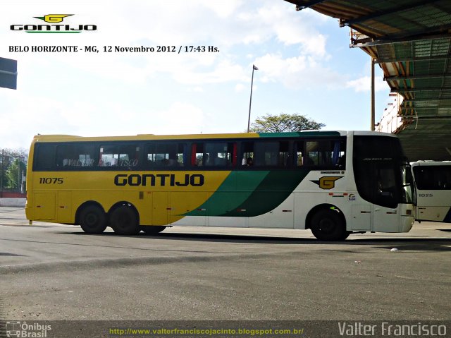 Empresa Gontijo de Transportes 11075 na cidade de Belo Horizonte, Minas Gerais, Brasil, por Valter Francisco. ID da foto: 2459416.