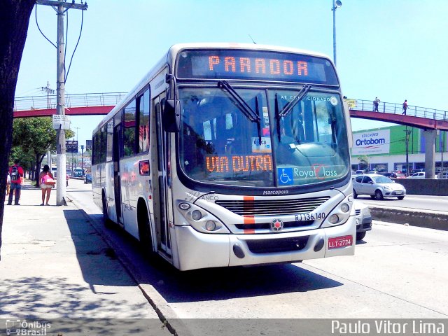 Transportes Blanco RJ 136.140 na cidade de Rio de Janeiro, Rio de Janeiro, Brasil, por Paulo Vitor Lima. Número da foto: #2460956.