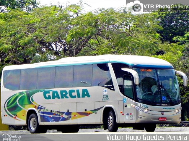 Viação Garcia 7376 na cidade de Maringá, Paraná, Brasil, por Victor Hugo Guedes Pereira. ID da foto: 2462914.