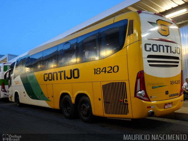 Empresa Gontijo de Transportes 18420 - Estação José Cândido da Silveira na cidade de Belo Horizonte, Minas Gerais, Brasil, por Maurício Nascimento. ID da foto: 2463670.