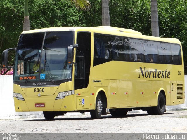 Viação Nordeste 8060 na cidade de Fortaleza, Ceará, Brasil, por Flávio Eduardo. Número da foto: #2465173.