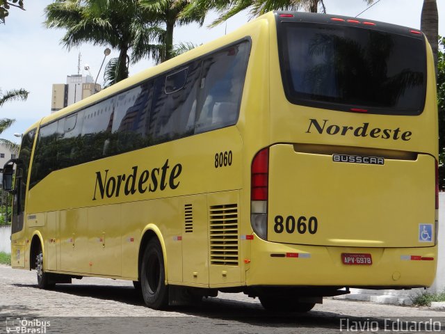 Viação Nordeste 8060 na cidade de Fortaleza, Ceará, Brasil, por Flávio Eduardo. Número da foto: #2465178.