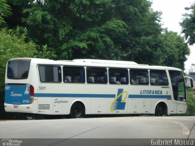 Litorânea Transportes Coletivos 5859 na cidade de São Paulo, São Paulo, Brasil, por Gabriel Moura. ID da foto: 2464325.