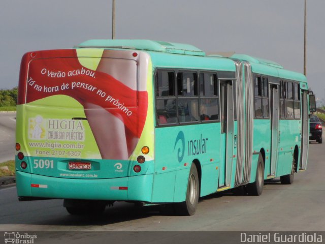 Insular Transportes Coletivos 5091 na cidade de Florianópolis, Santa Catarina, Brasil, por Daniel Guardiola. Número da foto: #2467927.