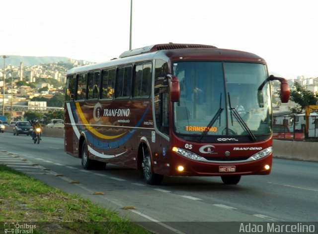 Transdino Excursões e Fretamentos 05 na cidade de Belo Horizonte, Minas Gerais, Brasil, por Adão Raimundo Marcelino. ID da foto: 2468028.