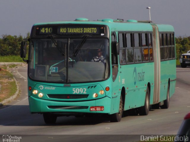 Insular Transportes Coletivos 5092 na cidade de Florianópolis, Santa Catarina, Brasil, por Daniel Guardiola. ID da foto: 2467964.