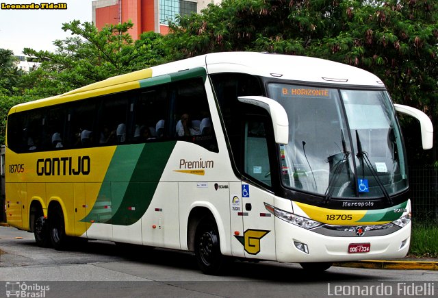 Empresa Gontijo de Transportes 18705 na cidade de São Paulo, São Paulo, Brasil, por Leonardo Fidelli. Número da foto: #2468144.