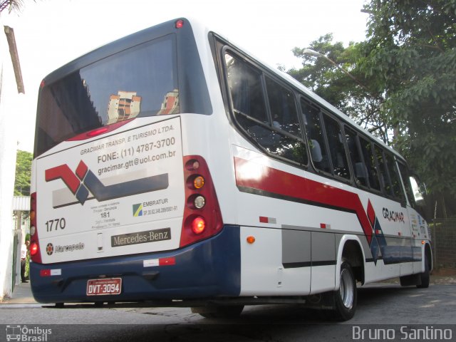 Gracimar Transporte e Turismo 1770 na cidade de Taboão da Serra, São Paulo, Brasil, por Bruno Santino. Número da foto: #2469335.