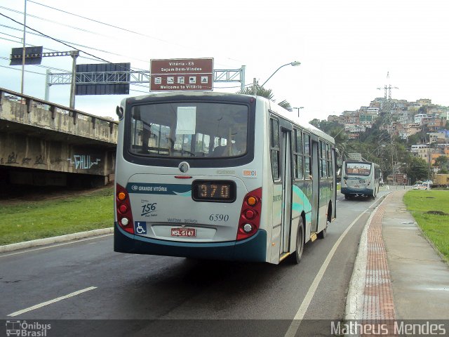 Viação Grande Vitória 6590 na cidade de Vitória, Espírito Santo, Brasil, por Matheus Mendes. Número da foto: #2468613.