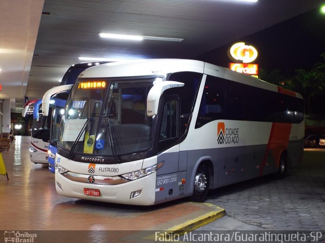Viação Cidade do Aço RJ 174.080 na cidade de Guaratinguetá, São Paulo, Brasil, por Fabio Alcantara. Número da foto: #2468922.