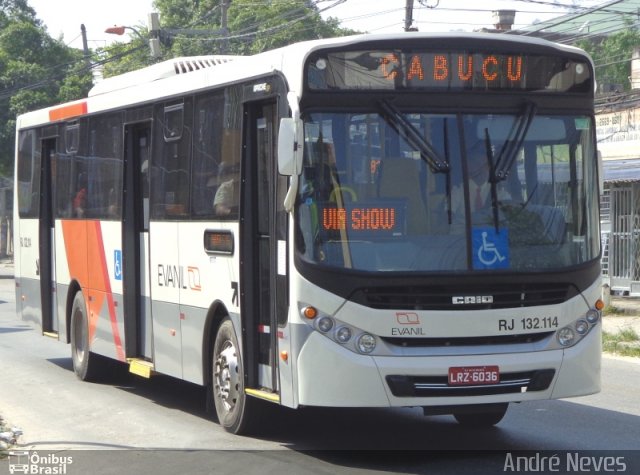 Evanil Transportes e Turismo RJ 132.114 na cidade de Nova Iguaçu, Rio de Janeiro, Brasil, por André Neves . Número da foto: #2468792.
