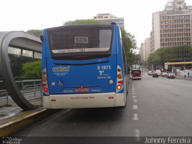 Viação Cidade Dutra 6 1873 na cidade de São Paulo, São Paulo, Brasil, por Johnny Ferreira. ID da foto: 2509537.