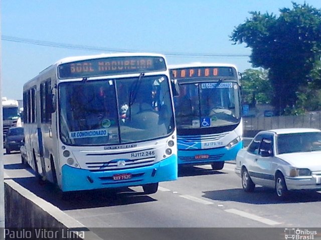 Auto Viação Vera Cruz - Belford Roxo RJ 112.246 na cidade de Rio de Janeiro, Rio de Janeiro, Brasil, por Paulo Vitor Lima. Número da foto: #2509965.