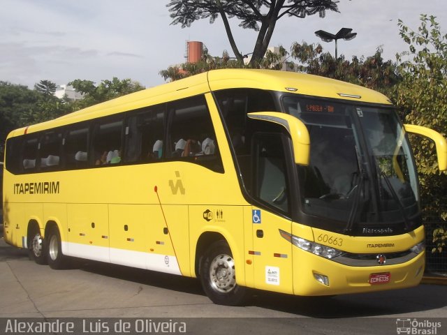 Viação Itapemirim 60663 na cidade de São Paulo, São Paulo, Brasil, por Alexandre  Luis de Oliveira. Número da foto: #2527484.