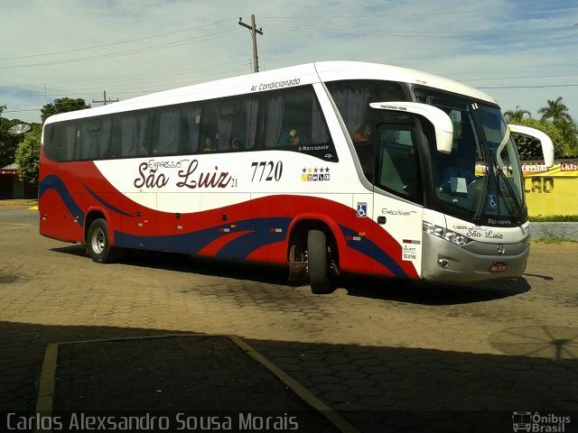 Expresso São Luiz 7720 na cidade de Piranhas, Goiás, Brasil, por Carlos Alexsandro Sousa Morais. Número da foto: #2526381.