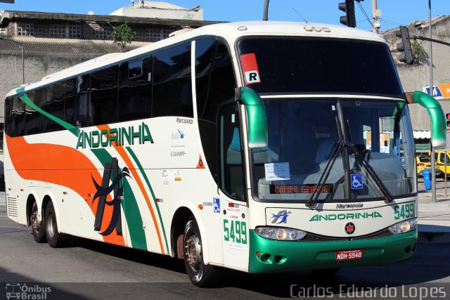 Empresa de Transportes Andorinha 5499 na cidade de Rio de Janeiro, Rio de Janeiro, Brasil, por Carlos Eduardo Lopes. Número da foto: #2527295.