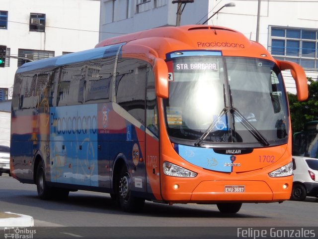 Viação Piracicabana 1702 na cidade de São Paulo, São Paulo, Brasil, por Felipe Gonzales. ID da foto: 2529863.