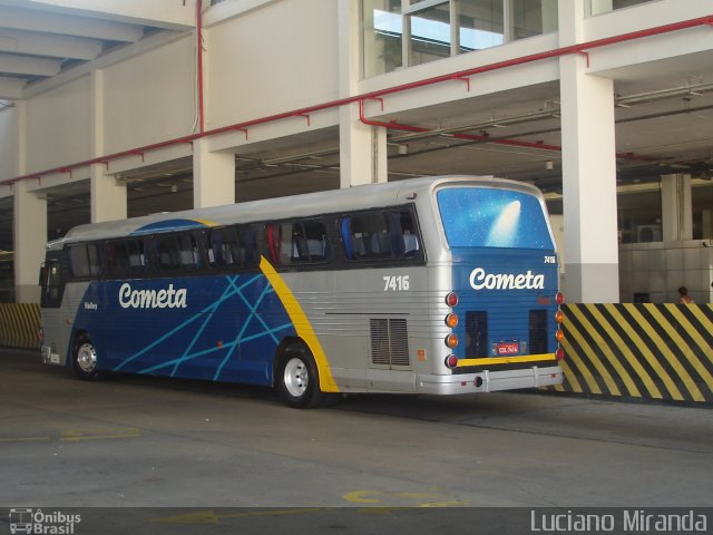 Viação Cometa 7416 na cidade de Rio de Janeiro, Rio de Janeiro, Brasil, por Luciano Miranda. ID da foto: 2530630.