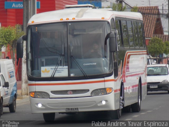 Buses Cariz 8849 na cidade de San Fernando, Colchagua, Libertador General Bernardo O'Higgins, Chile, por Pablo Andres Yavar Espinoza. Número da foto: #2530114.