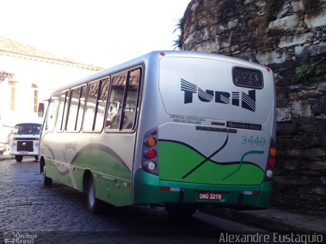 Turin Transportes 3440 na cidade de Ouro Preto, Minas Gerais, Brasil, por Alexandre Eustáquio. Número da foto: #2532209.
